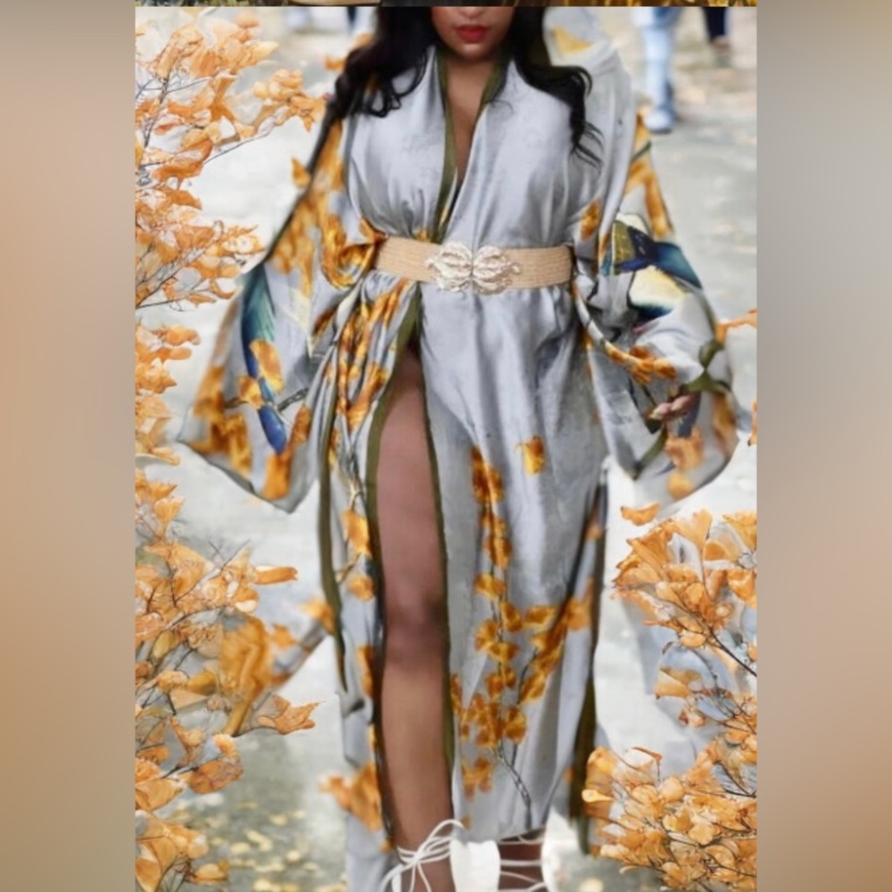 Gingko Leaf Kimono